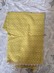 Embroidered Yellow Kurta Set