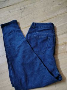 Blue Denim Jeans + Yellow Wristband