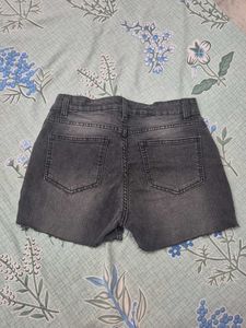 Grey Denim Shorts
