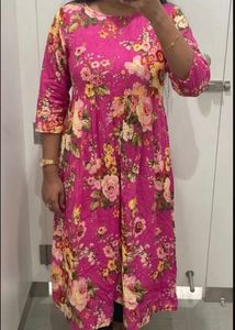 Vibrant Floral Print Maxi Dress