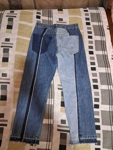 Unique Patchwork Denim Jeans