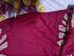 Maroon Printed Short Kurti