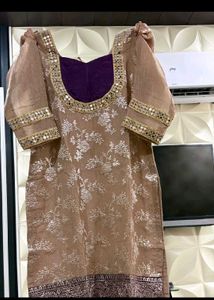 Elegant mirror work Kurta Set with Dupatta