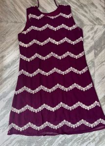 Elegant Purple Embellished Gown