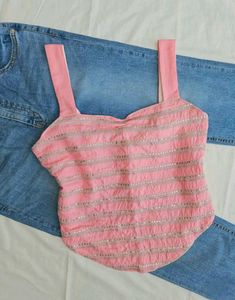 Y2K pink  sequins top