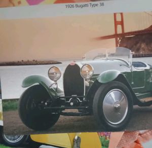Vintage Autograph Book with 4 antique Car fotos