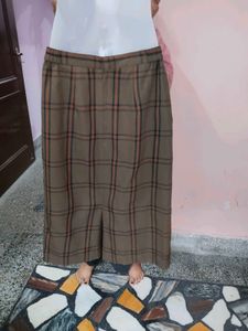 vintage "o pas" Brown Plaid Pencil Skirt