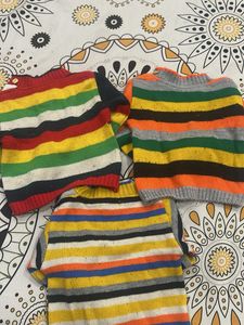 Bundle of 3 Striped &amp; Character Sweaters