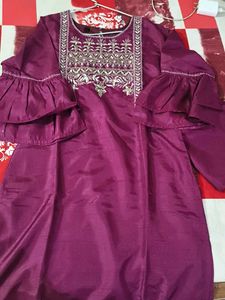 Elegant Purple Kurta set two piece
