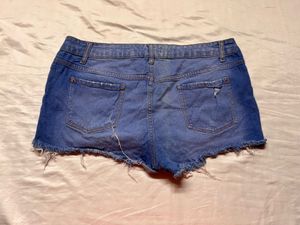 Distressed Denim Shorts