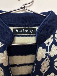 Elegant Striped Knit and woolen Dress