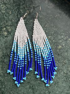 Boho Beaded Fringe Earrings