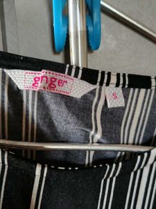 Striped Tie-Front Crop Top