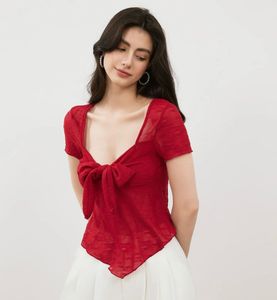 SAVANA Front Bow Sash Versatile Top