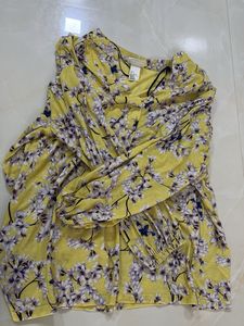 Yellow Floral Printed blouse