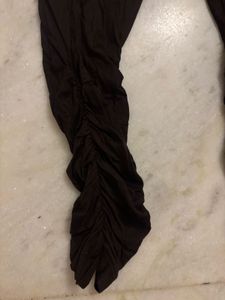 Designer Brown Ruched Leggings