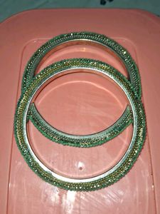 new Green Beaded Bangles Set pick up 2