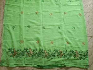 Beautiful Green Pista Colour Saree