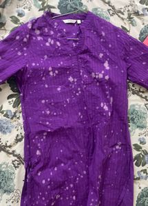 MAX Purple Tie-Dye Cotton Kurti