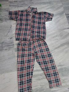 Boys  Plaid Sleepwear Set