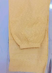 Embroidered Chicken Cotton Palazzo Pants