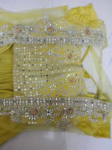 fabulous Yellow shrug dress