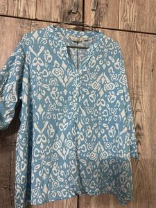 Blue & White Printed top