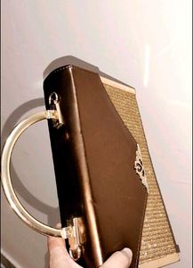 Sparkling Gold &amp; Brown Clutch