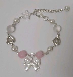 Cute Bow & Pearl Bracelet