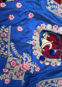 Price Drop Blue Lehnga Choli Three Piece.