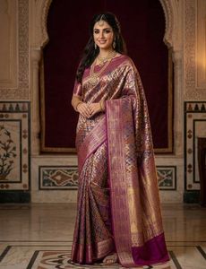 ✨ Premium Banarasi Silk Saree – Rich Zari