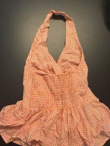 Cute Gingham Halter Top
