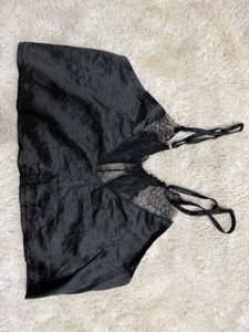 Black Lace Detail Cami Top