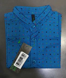 Boys Regular Fit Polka Print Casual Shirt