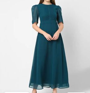 Offer-Elegant Teal Midi Dress(bodycon)