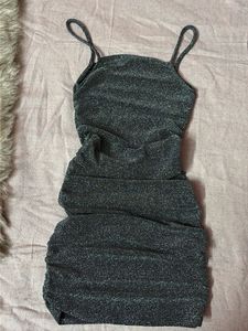 Sparkly Ruched Mini Dress