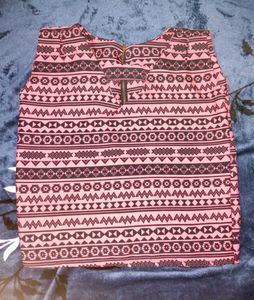 Red Print Tank Top