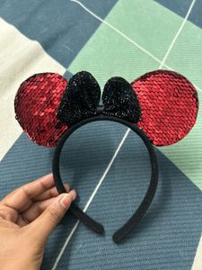 Sparkly Red Minnie Mouse Ears Headband