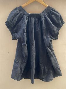 Blue Off-Shoulder Blouse