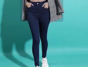 Classic Navy Blue Skinny Fit Jeans