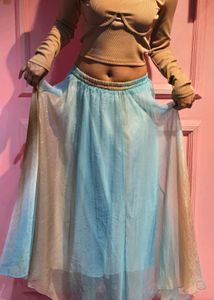 Gradient Silk Skirt