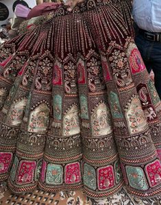 Embroidered Velvet Lehenga Choli