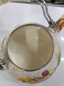 Vintage Enamel Floral Teapot