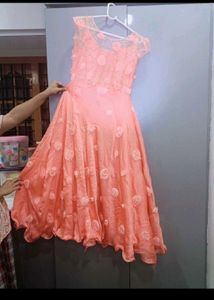 Stunning Lilac Embroidered Gown