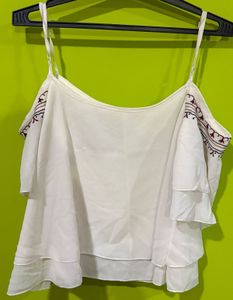 Chic White Off-Shoulder Top