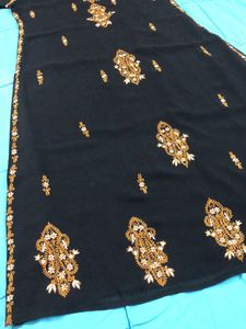 Elegant Black Embroidered Kurta ✨✨