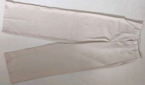 Beige Tailored Formal Trousers