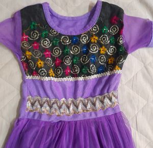Purple Frocks For Girls