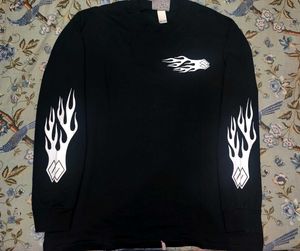 Black Long Sleeve Flame Suzuki Graphic T-Shirt