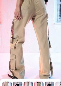Women's Beige Cargo Pants
